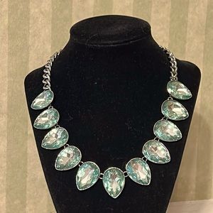 Large rhinestone statement necklace